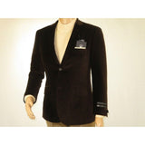 Men's Velvet Blazer Sport Coat Two Button Side Vents GEORGIO COSANI 491 Brown - J.Valintin Men's Wear Legend - 18593