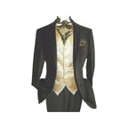 Men's Velvet Blazer Sport Coat Two Button Side Vents GEORGIO COSANI 491 Brown - J.Valintin Men's Wear Legend - 18593