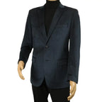 Men's Velvet Sports Coat Grammy Amy Award By BASSIRI , LEONARDI J1042 Navy Blue - J.Valintin Men's Wear Legend - 92659