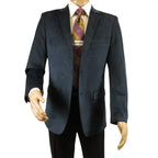 Men's Velvet Sports Coat Grammy Amy Award By BASSIRI , LEONARDI J1042 Navy Blue - J.Valintin Men's Wear Legend - 92659