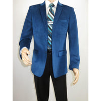 Men's Velvet Sports Coat Grammy Amy Award By BASSIRI , LEONARDI J1042 Royal Blue - J.Valintin Men's Wear Legend - 92653