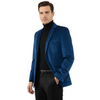 Men's Velvet Sports Coat Grammy Amy Award By BASSIRI , LEONARDI J1042 Royal Blue - J.Valintin Men's Wear Legend - 92653