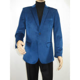 Men's Velvet Sports Coat Grammy Amy Award By BASSIRI , LEONARDI J1042 Royal Blue - J.Valintin Men's Wear Legend - 92653