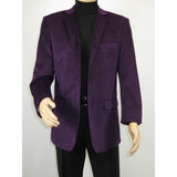 Men's Velvet Sports Coat Grammy Amy Award By BASSIRI , LEONARDI Style J1042 Plum - J.Valintin Men's Wear Legend - 92635