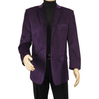 Men's Velvet Sports Coat Grammy Amy Award By BASSIRI , LEONARDI Style J1042 Plum - J.Valintin Men's Wear Legend - 92635