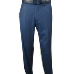 Mens Vitali Three Piece Suit Vested Sharkskin Sheen M3090 Royal blue Regular fit - J.Valintin Men's Wear Legend - 31894