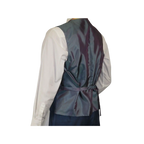 Mens Vitali Three Piece Suit Vested Sharkskin Sheen M3090 Royal blue Regular fit - J.Valintin Men's Wear Legend - 31894