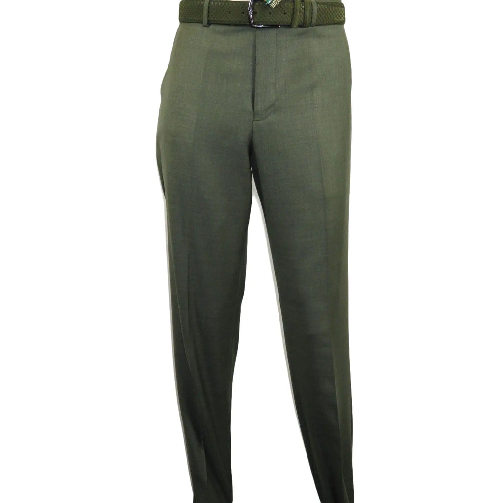 Men's VITALI Three Piece Suit Vested Sharkskin Sheen Vented M3090 Olive Green - J.Valintin Men's Wear Legend - 31913