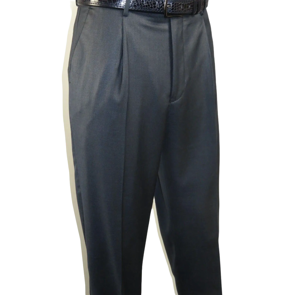Mens Vitali Three Piece Suit Vested Sheen Sharkskin Business M3090 Navy blue - J.Valintin Men's Wear Legend - 28675