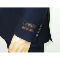 Mens Wool Cashmere Suit Pin Stripe Giorgio Cosani 910 - 02 Navy Blue 40 Regular - J.Valintin Men's Wear Legend - 18420