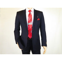 Mens Wool Cashmere Suit Pin Stripe Giorgio Cosani 910 - 02 Navy Blue 40 Regular - J.Valintin Men's Wear Legend - 18420