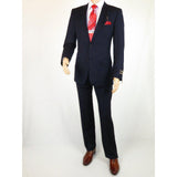 Mens Wool Cashmere Suit Pin Stripe Giorgio Cosani 910 - 02 Navy Blue 40 Regular - J.Valintin Men's Wear Legend - 18420