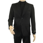 Men's Zacchi Sport Coat Patch Elbow Chenille Velveteen Bryan Black - J.Valintin Men's Wear Legend - Bryan - Black - M