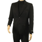 Men's Zacchi Sport Coat Patch Elbow Chenille Velveteen Bryan Black - J.Valintin Men's Wear Legend - Bryan - Black - M