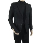 Men's Zacchi Sport Coat Patch Elbow Chenille Velveteen Bryan Black - J.Valintin Men's Wear Legend - Bryan - Black - M