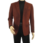 Men's Zacchi Sport Coat Patch Elbow Chenille Velveteen Bryan Cognac Rust - J.Valintin Men's Wear Legend - Bryan - Cognac - M