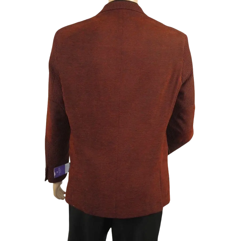Men's Zacchi Sport Coat Patch Elbow Chenille Velveteen Bryan Cognac Rust - J.Valintin Men's Wear Legend - Bryan - Cognac - M