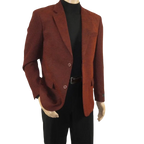 Men's Zacchi Sport Coat Patch Elbow Chenille Velveteen Bryan Cognac Rust - J.Valintin Men's Wear Legend - Bryan - Cognac - M