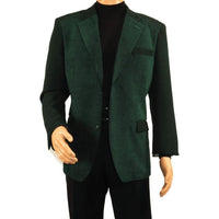 Men's Zacchi Sport Coat Patch Elbow Chenille Velveteen Bryan Green - J.Valintin Men's Wear Legend - Bryan - Green - M