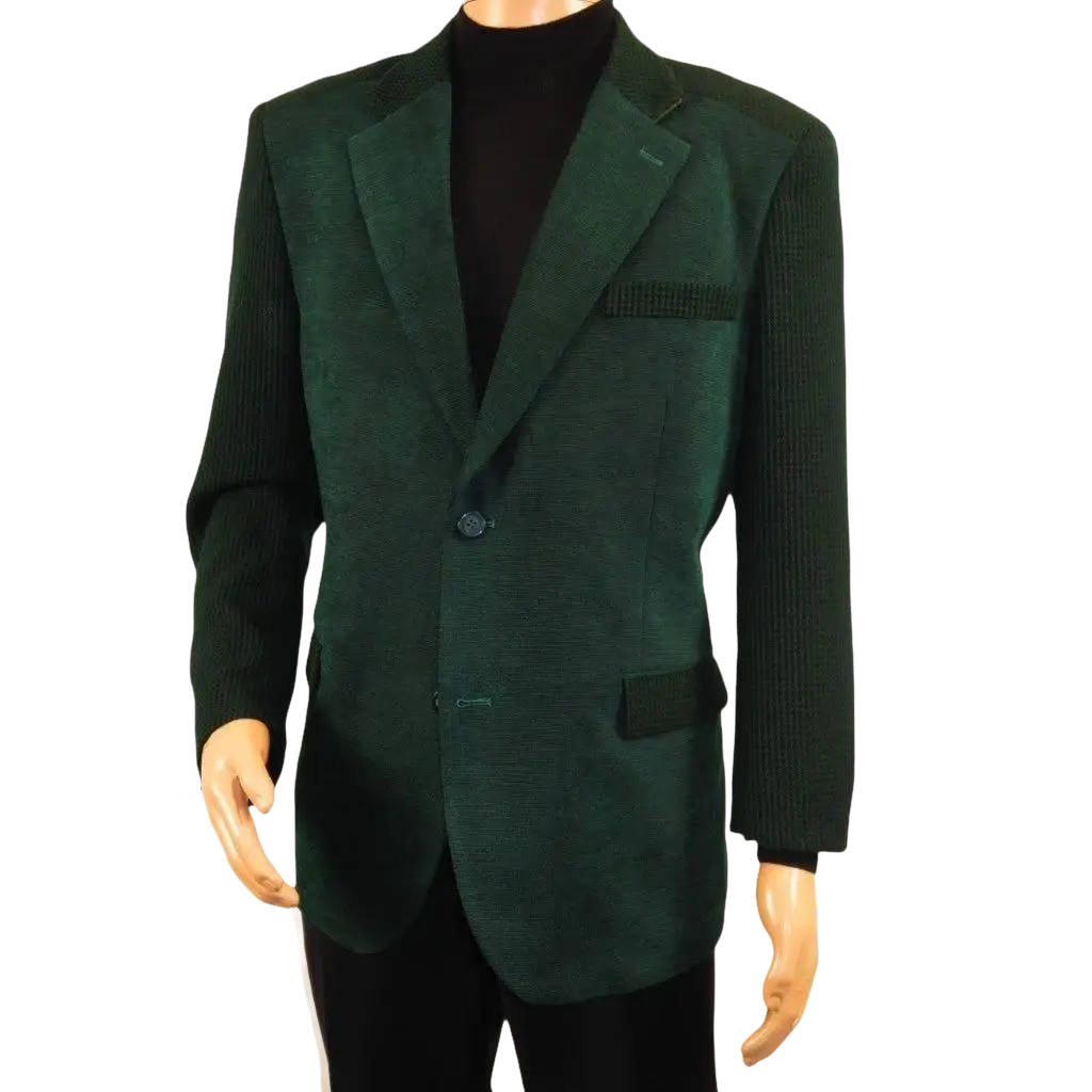 Men's Zacchi Sport Coat Patch Elbow Chenille Velveteen Bryan Green - J.Valintin Men's Wear Legend - Bryan - Green - M