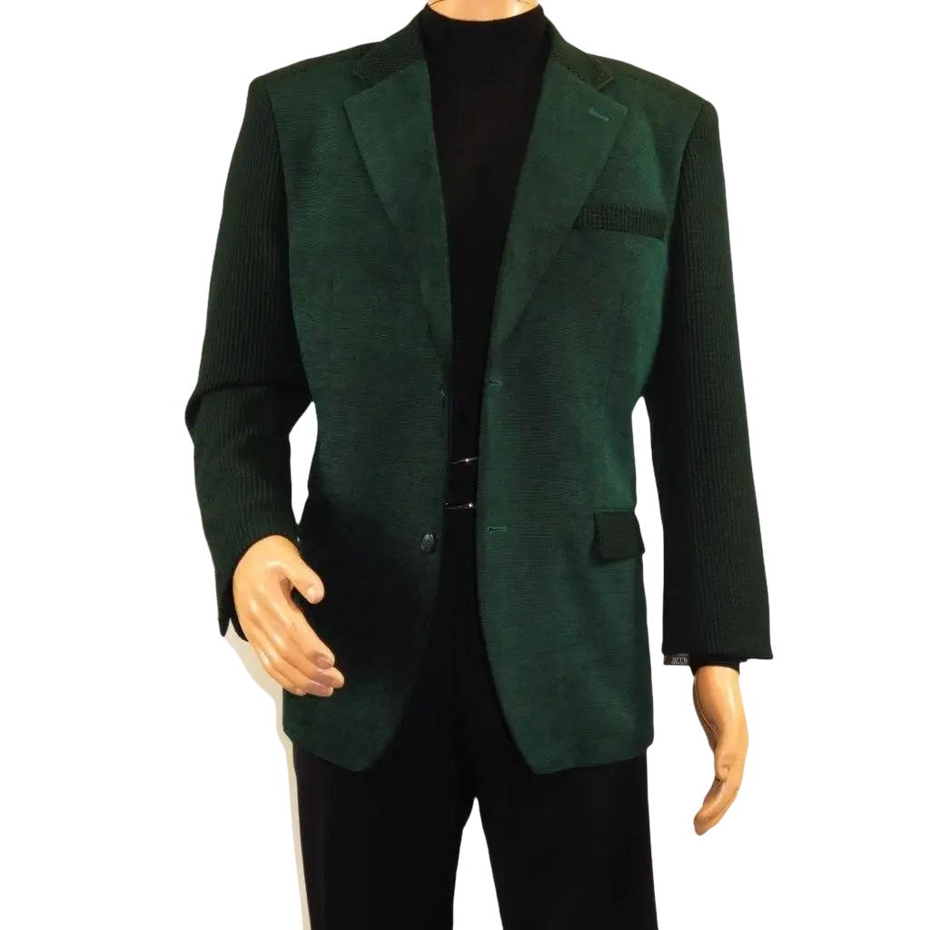 Men's Zacchi Sport Coat Patch Elbow Chenille Velveteen Bryan Green - J.Valintin Men's Wear Legend - Bryan - Green - M