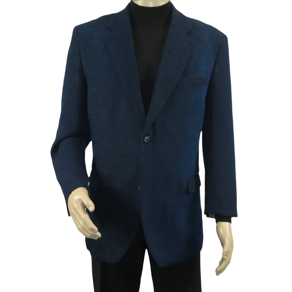 Men's Zacchi Sport Coat Patch Elbow Chenille Velveteen Bryan Navy - J.Valintin Men's Wear Legend - Bryan - Navy - M