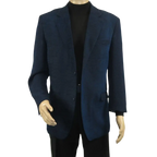 Men's Zacchi Sport Coat Patch Elbow Chenille Velveteen Bryan Navy - J.Valintin Men's Wear Legend - Bryan - Navy - M