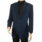 Men's Zacchi Sport Coat Patch Elbow Chenille Velveteen Bryan Navy - J.Valintin Men's Wear Legend - Bryan - Navy - M