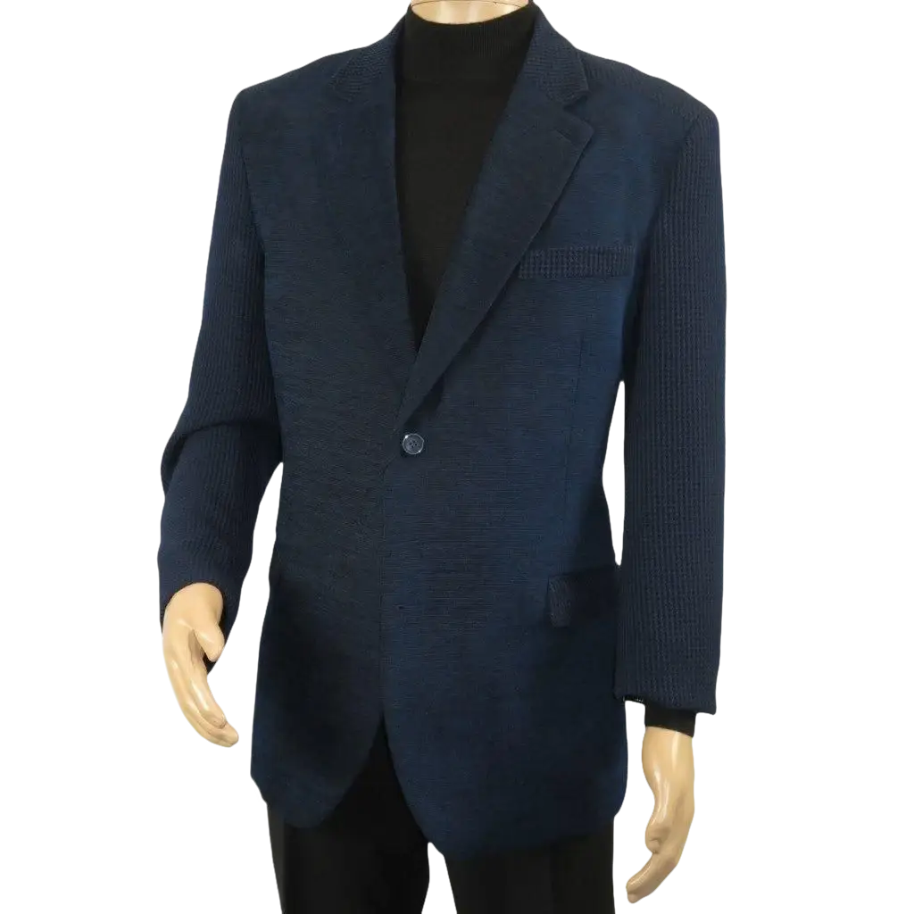 Men's Zacchi Sport Coat Patch Elbow Chenille Velveteen Bryan Navy - J.Valintin Men's Wear Legend - Bryan - Navy - M