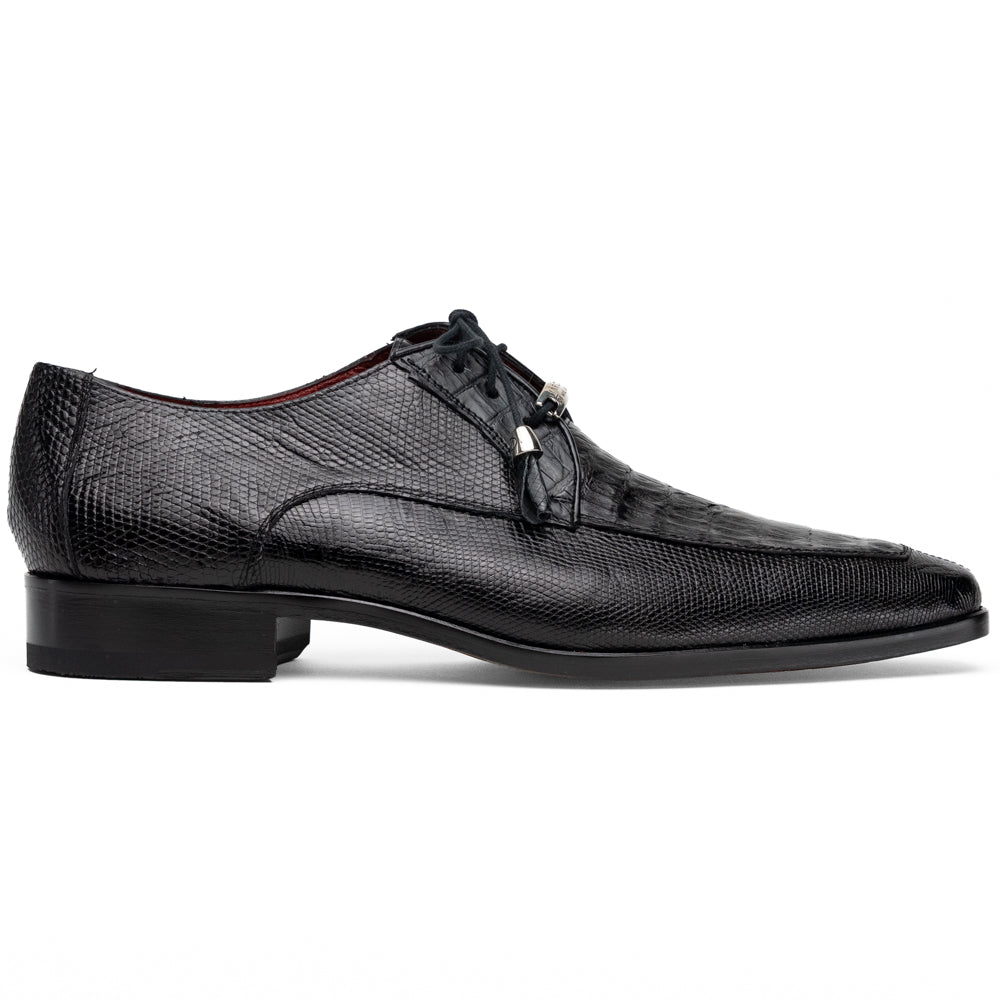 Caiman and lizard dress derby's Shoes by Marco Di Milano Merida Black