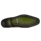 Merida Derby's Shoes Caiman and Lizard Lace Up Olive Green