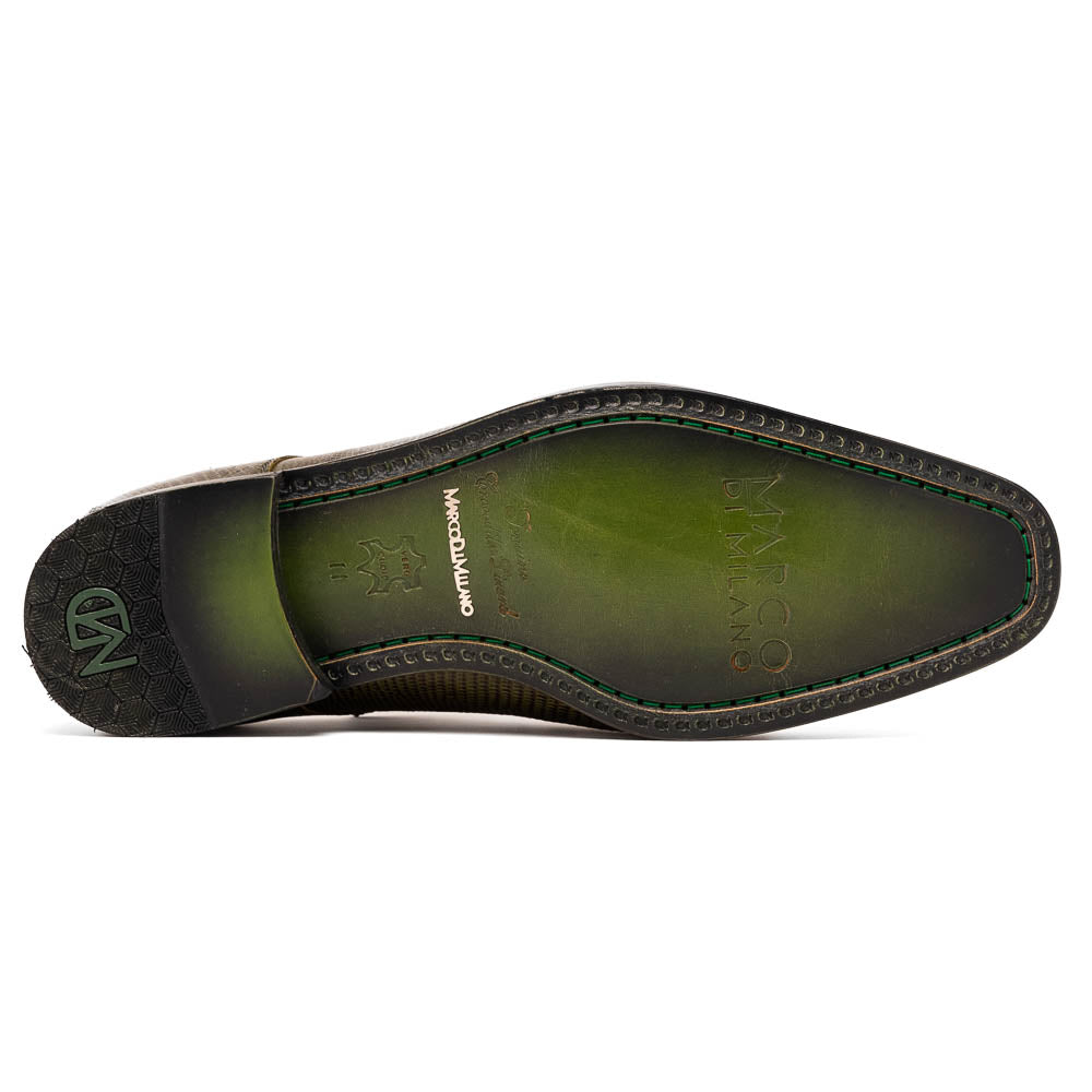 Merida Derby's Shoes Caiman and Lizard Lace Up Olive Green