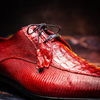 Men's Shoes caiman and lizard dress derby Merida Red