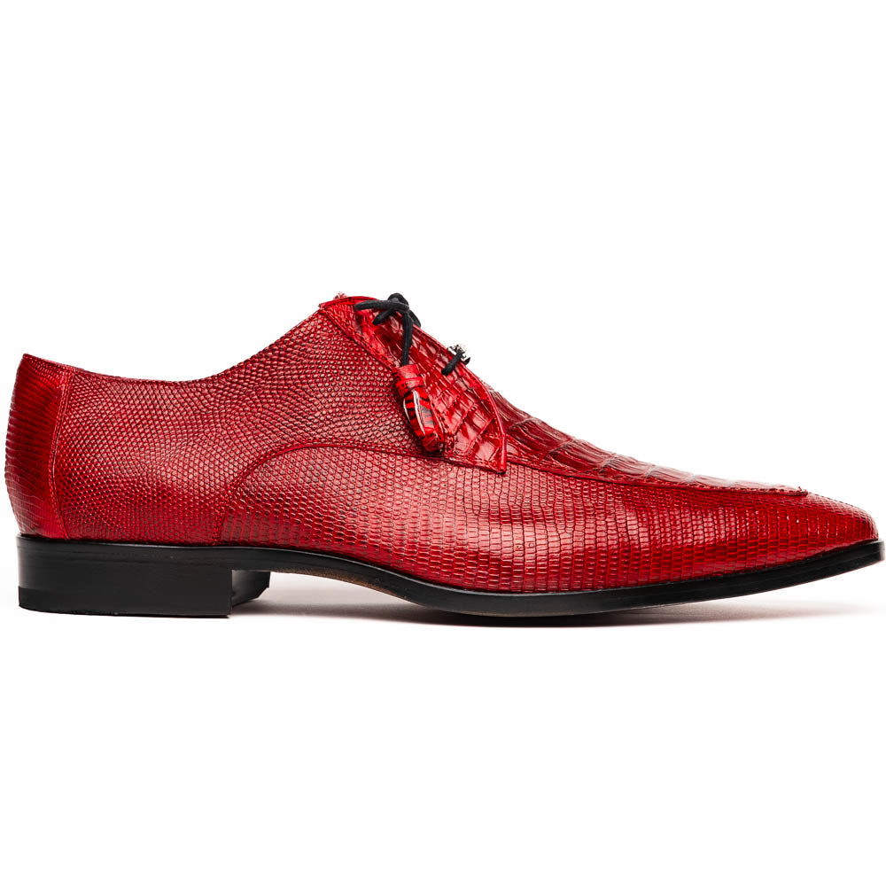 Men's Shoes caiman and lizard dress derby Merida Red