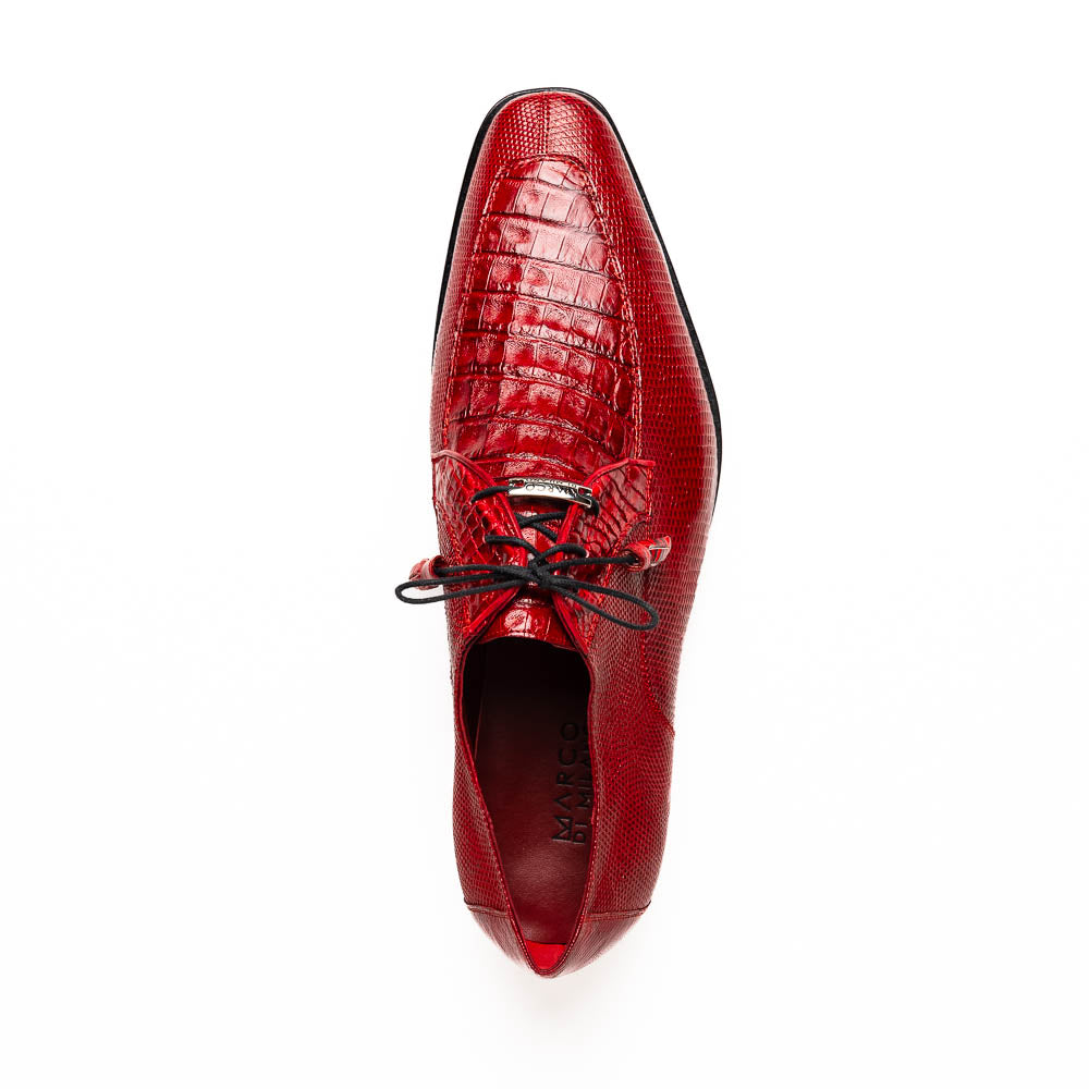 Men's Shoes caiman and lizard dress derby Merida Red