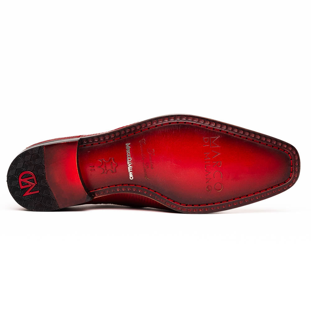 Men's Shoes caiman and lizard dress derby Merida Red
