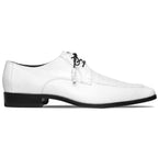 Merida caiman and lizard dress derby's Laces Shoes White