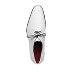 Merida caiman and lizard dress derby's Laces Shoes White