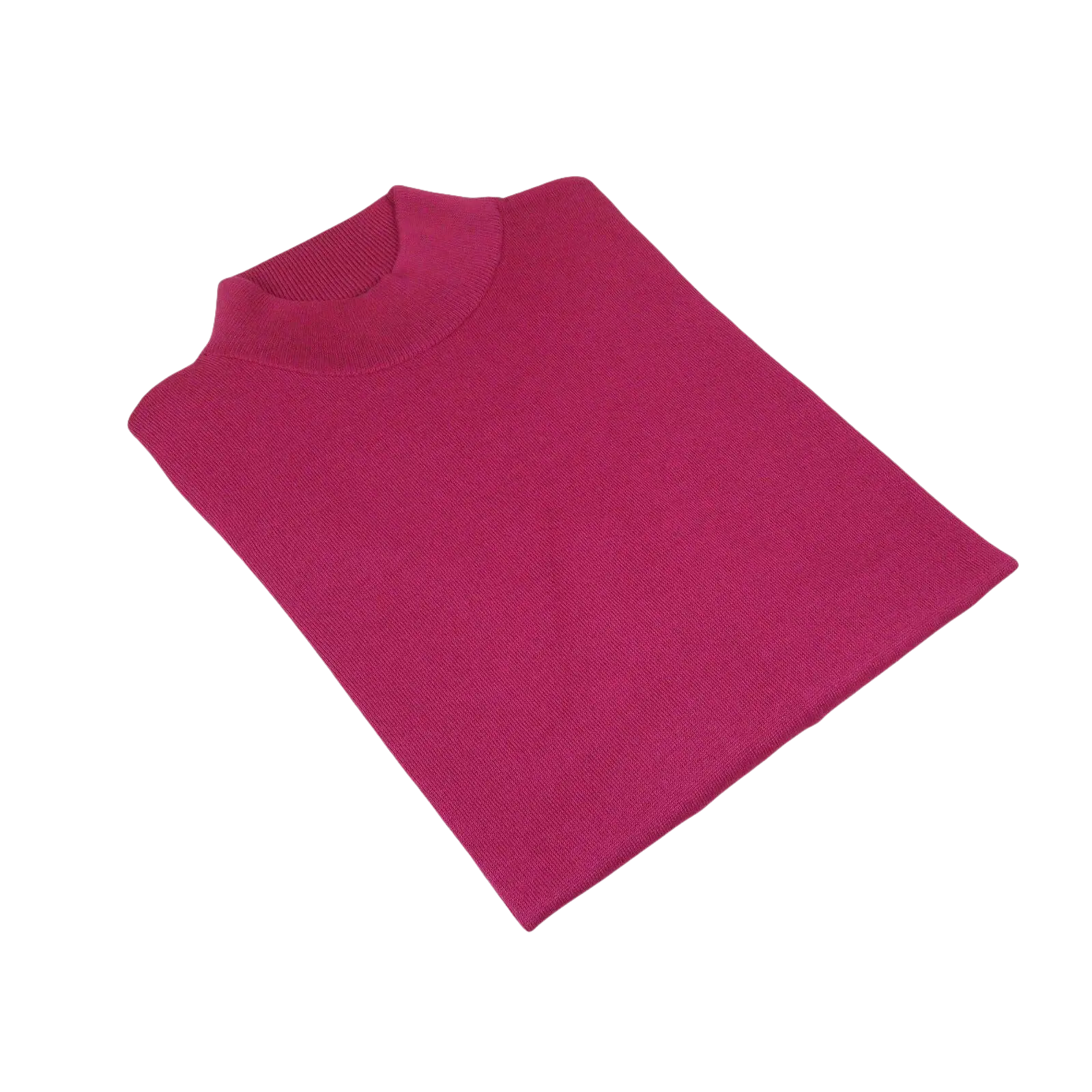 Merinos Wool Sweater PRINCELY Made in Turkey Soft Knits Mock 1011 - 00 Fuchsia - J.Valintin Men's Wear Legend - 1011 - 00 - Fuchsia - M