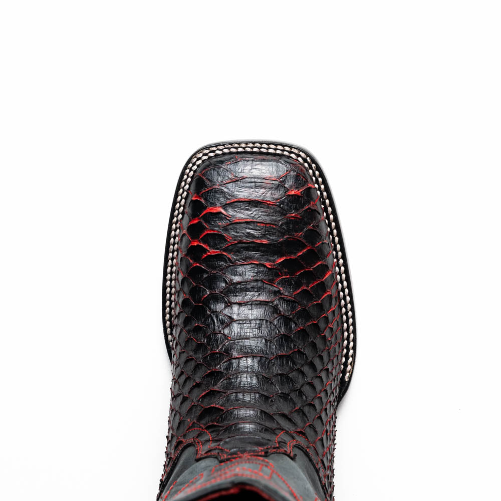 MISSOURI Genuine Snake Skin Cowboy Boot from the Western Collection BlackCherry