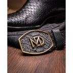 Marco Di Milano Genuine Snake Skin Cowboy Boot  Missouri Black