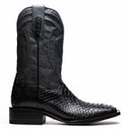 Marco Di Milano Genuine Snake Skin Cowboy Boot  Missouri Black