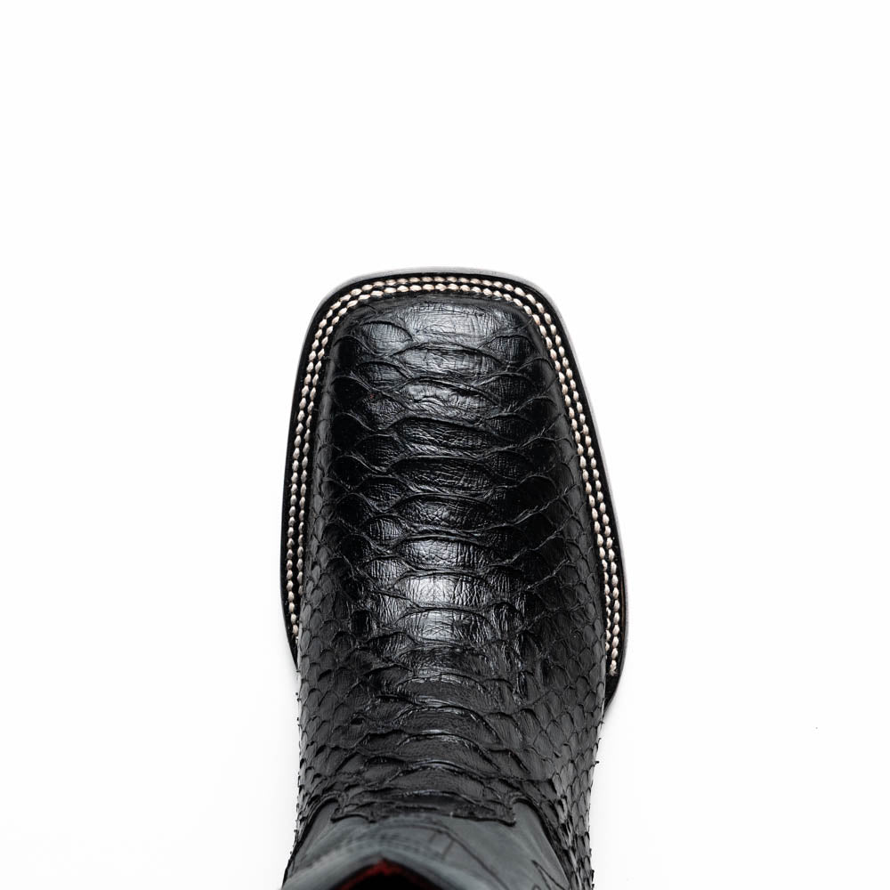 Marco Di Milano Genuine Python Skin Cowboy Boot  Missouri Black
