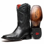 Marco Di Milano Genuine Snake Skin Cowboy Boot  Missouri Black