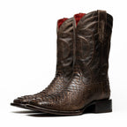 MISSOURI Genuine Snake Skin Cowboy Boot from the Western Collection Brown