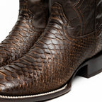 MISSOURI Genuine Snake Skin Cowboy Boot from the Western Collection Brown