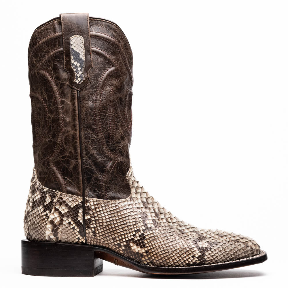 Marco Di Milano Genuine Python Skin Cowboy Boot Missouri Natural