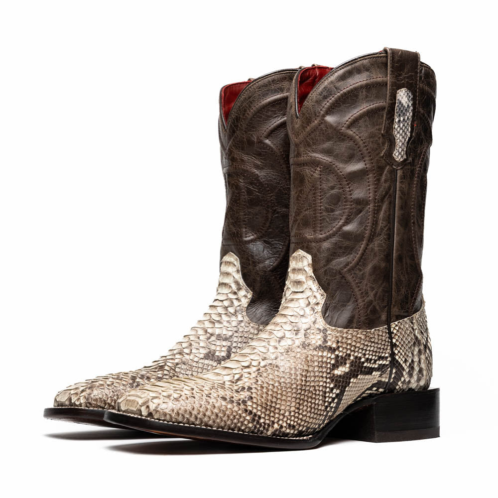 Marco Di Milano Genuine Python Skin Cowboy Boot Missouri Natural