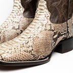 Marco Di Milano Genuine Snake Skin Cowboy Boot Missouri Natural