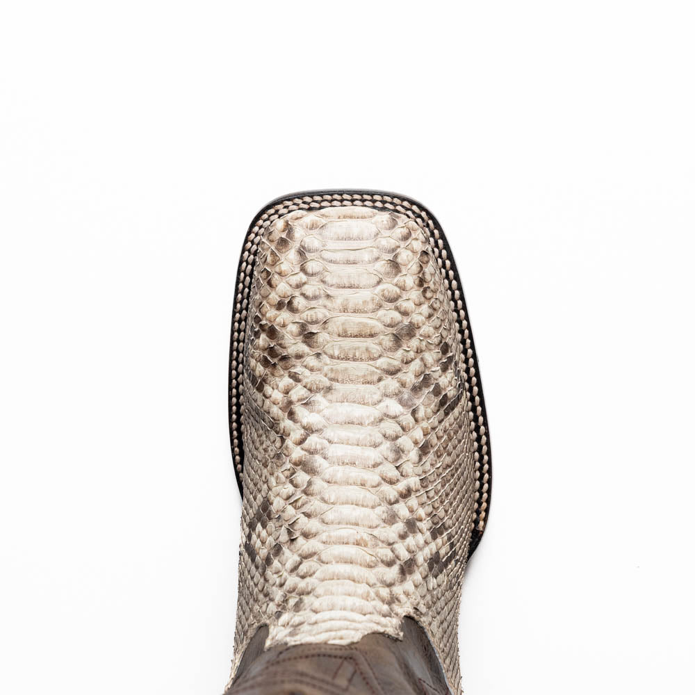 Marco Di Milano Genuine Python Skin Cowboy Boot Missouri Natural